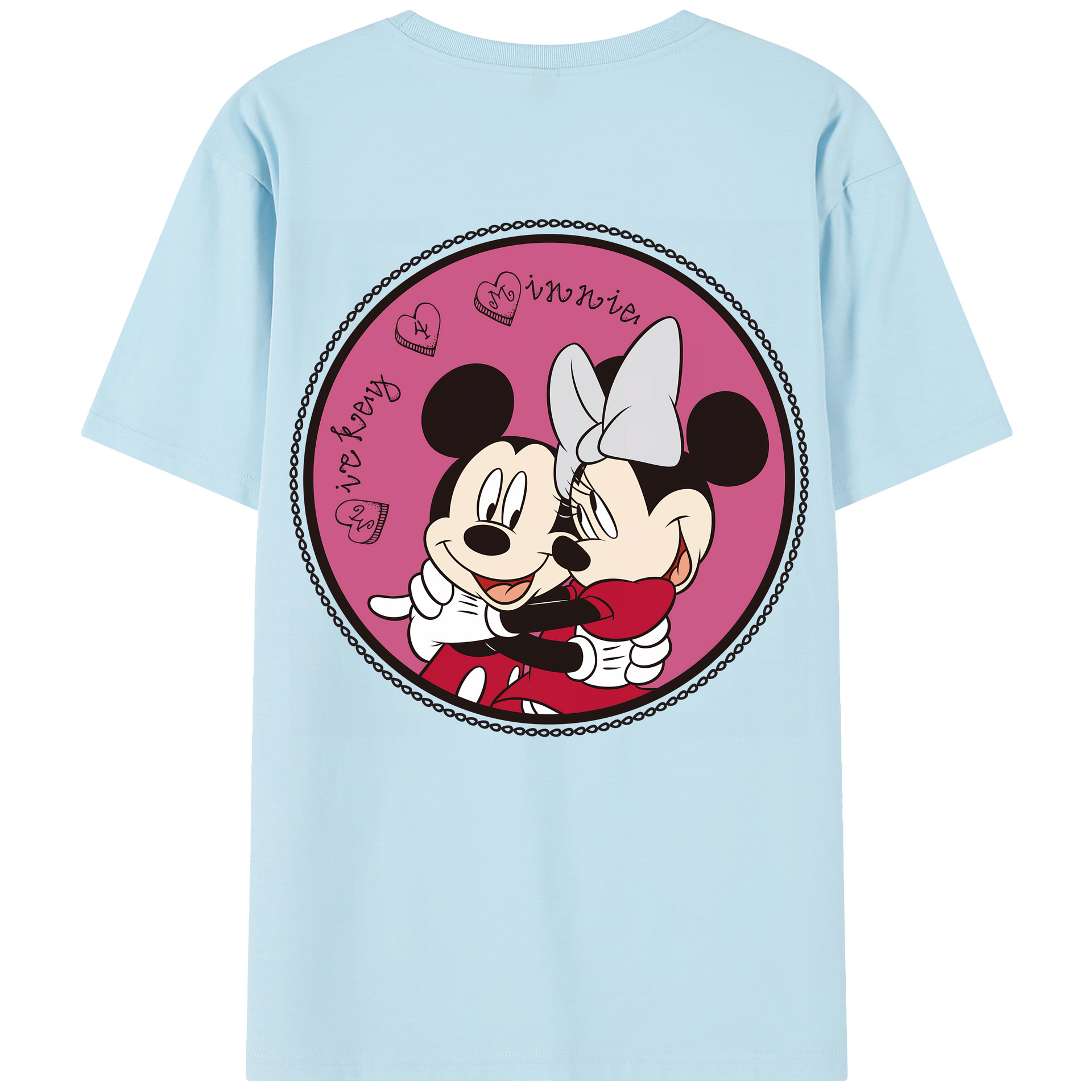 （画像用） ミッキーマウス Mickey Mouse 綿100％半袖Tシャツ（背面プリント）